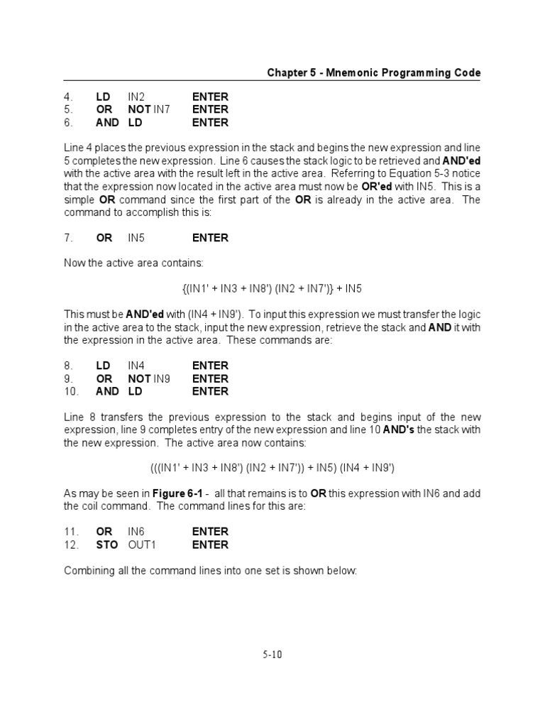 Mnemonic Programming in PLCs | PDF | Computers