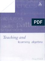 Doug French-Teaching and Learning Algebra-Continuum (2002)
