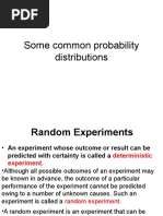 Some Common Probability Distributions