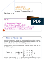 Inverse Kinematics and Workspace of Manipulators