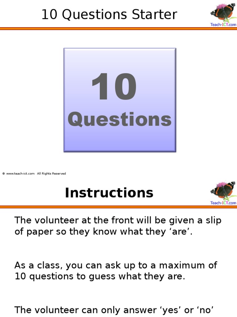 10 Questions Starter | PDF