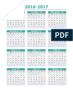 Calendario 2017 en Excel