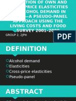 Estimation of Own and Cross Price Elasticities of Alcohol Demand in The UK - A Pseudo-Panel Approach Using The Living Costs and Food Survey 2001-2009