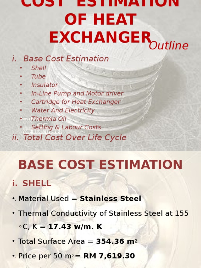 Cost Estimation of Heat Exchanger | PDF