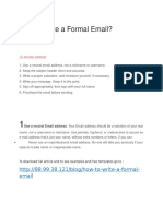 How To Write A Formal Email?