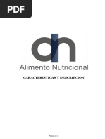 Alimento Nutricional - Caracteristicas y Descripcion V2