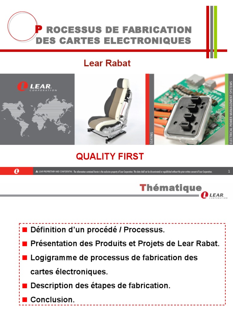 Process de Fabrication Des Cartes Éléctroniques Lear Rabat v1 2 | PDF ...
