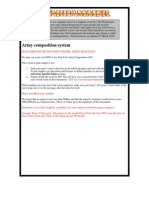 Army Composition System: and Army Specific Points Sections