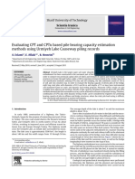 Evaluating CPT and Cptu Based Pile Bearing Capacity Estimation Methods Using Urmiyeh Lake Causeway Piling Records