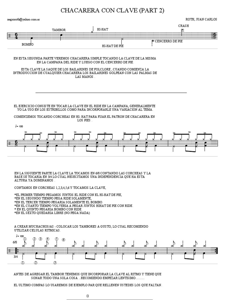 Folclore Arg (1) Chacarera Con Clave Part 2 | PDF | Musica ...