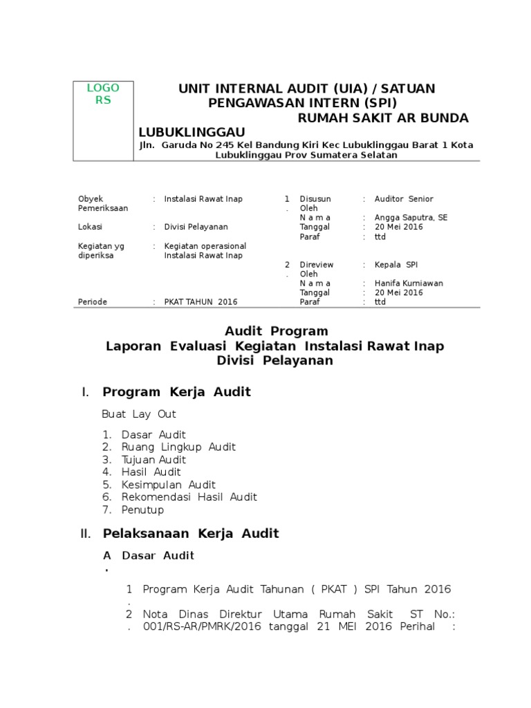 Laporan Hasil Audit