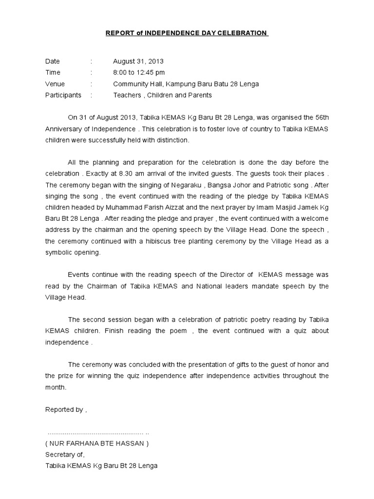 Report of Independence Day 2 | PDF