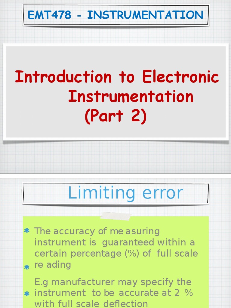 Understanding Instrumentation Errors | PDF | Signal (Electrical ...