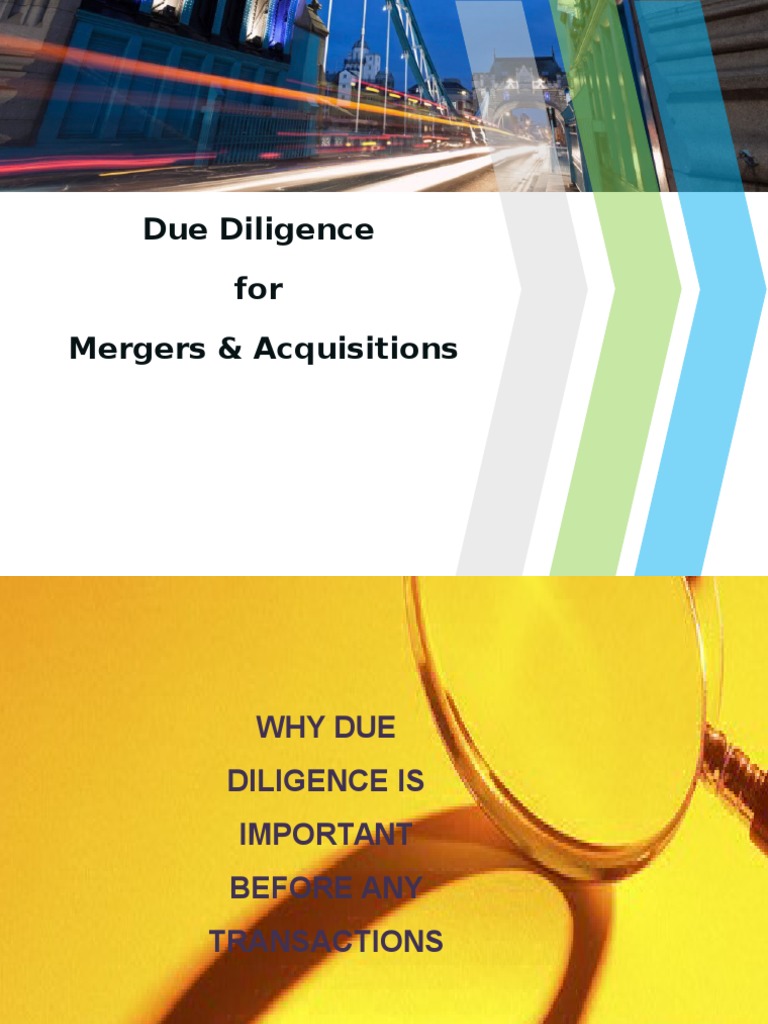 Due Diligence in M& A | PDF | Due Diligence | Mergers And Acquisitions