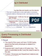 Query Processing in Distributed Databases: Issues