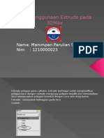 Cara Penggunaan Extrude Pada 3DMax
