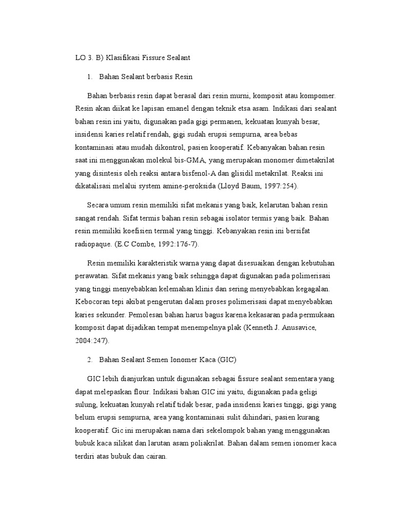 LO 3b Klasifikasi Fissure Sealant PDF