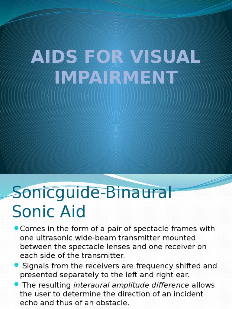 Aids For Visual Impairment PDF