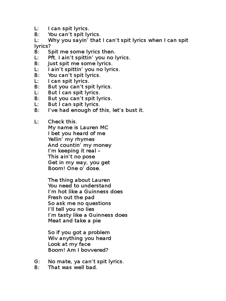 chew tobacco spit lyrics Blake Shelton, Pistol Annies Lauren's Spit: A Rap Dialogue