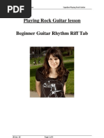 Download Playing Rock Guitar Lesson Beginner Rythm Tabs by Steve Henson SN33319018 doc pdf