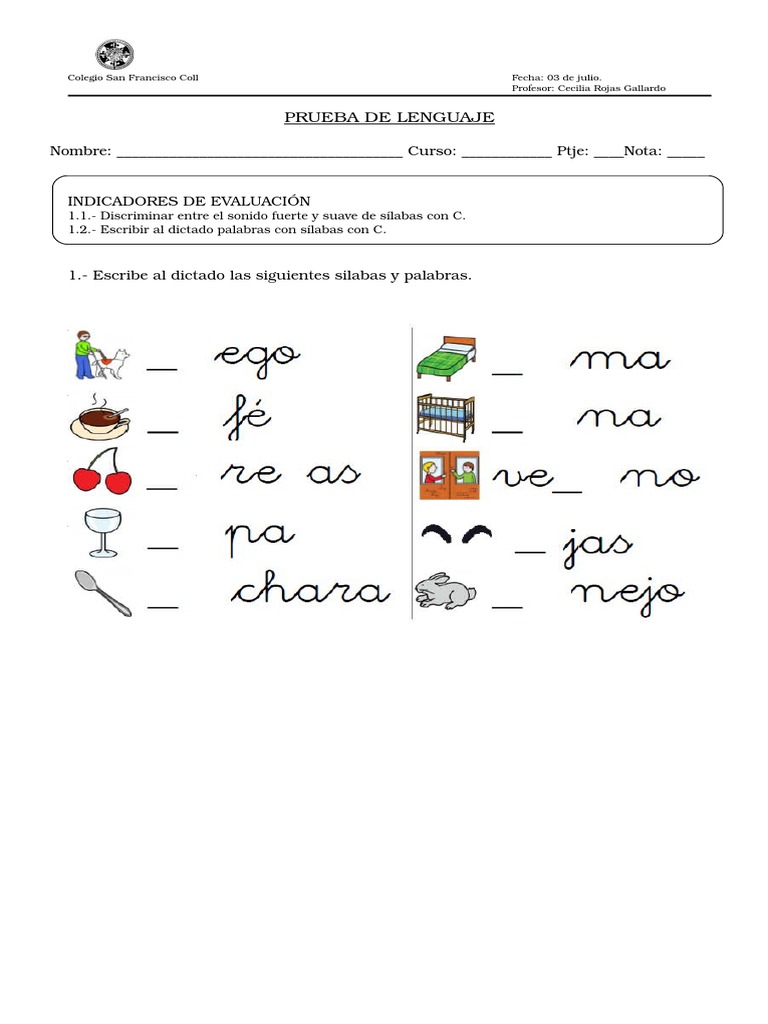 Prueba Ca Ce Ci Co Cu