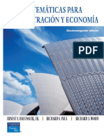Matem Ticas Para Administracin y Economa - 12 Ed.