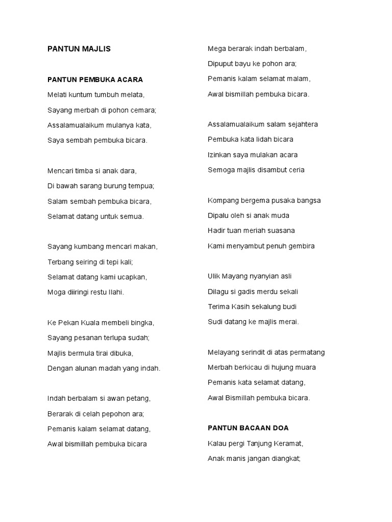 Pantun Majlis  PDF