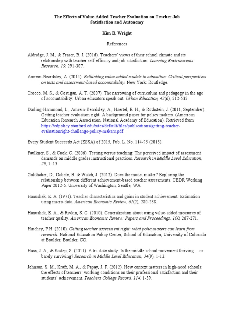 References Educational Assessment Teaching