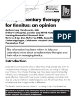 Complementary Therapy for Tinnitus an Opinion Ver 1.3 LARGE PRINT