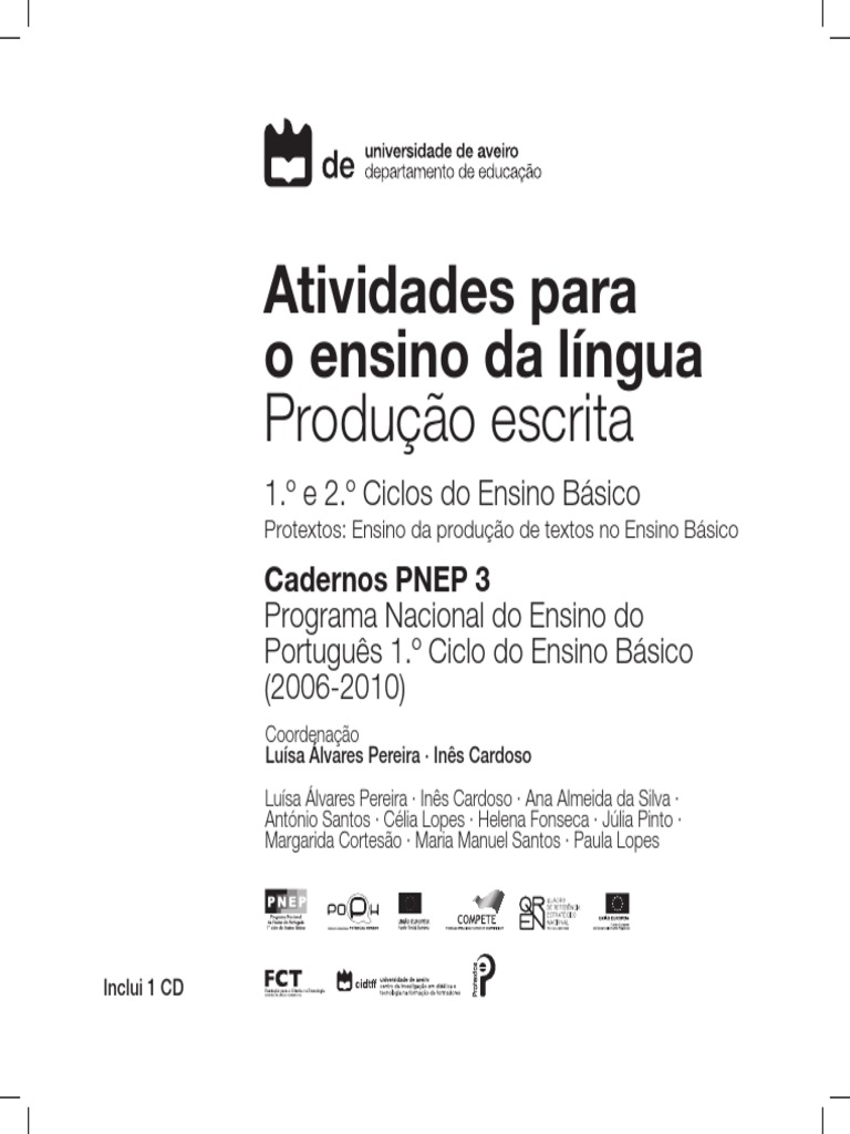 Ensino Produçao Escrita - Cadernos PNEP 3 PDF | PDF | Aprendizado ...