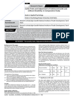 FiPersonality Traits, Adjustment, Adolescents, Disability