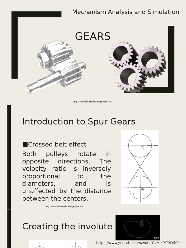Chapter 1 Gears Gear Geometry