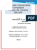 Modo de Control Onoff - Informe 10