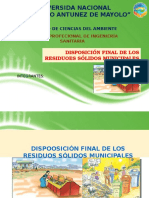 Disposición Final de Residuos Sölidos Municipales