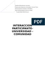 Unidad 1 Interacción Participante Universidad Comunidad.