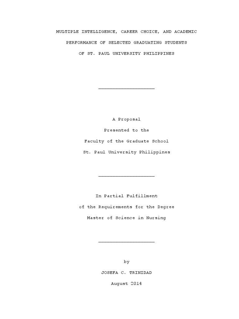 Sample Thesis Format_Quantitative_2016.docx | Intelligence Quotient ...