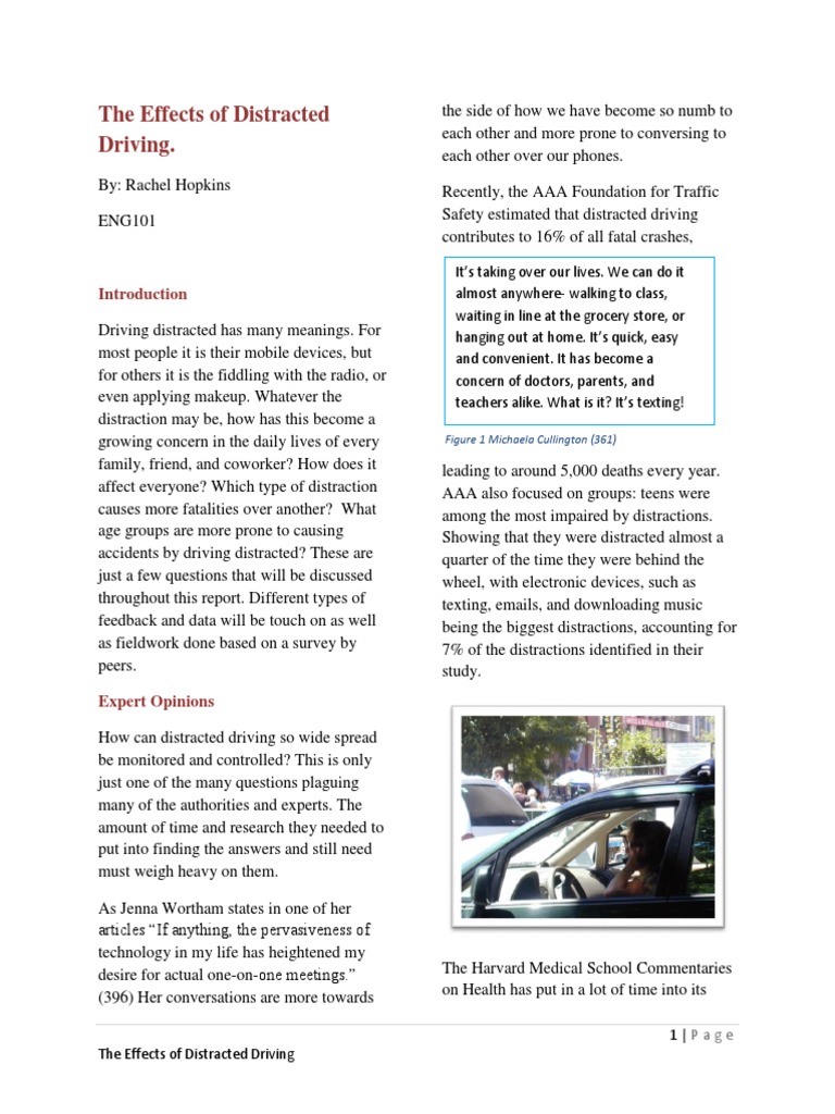 Impact of Distracted Driving Risks | PDF | Traffic Collision | Text ...