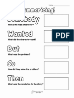 Summarizing Graphic Organizer Lower Grades