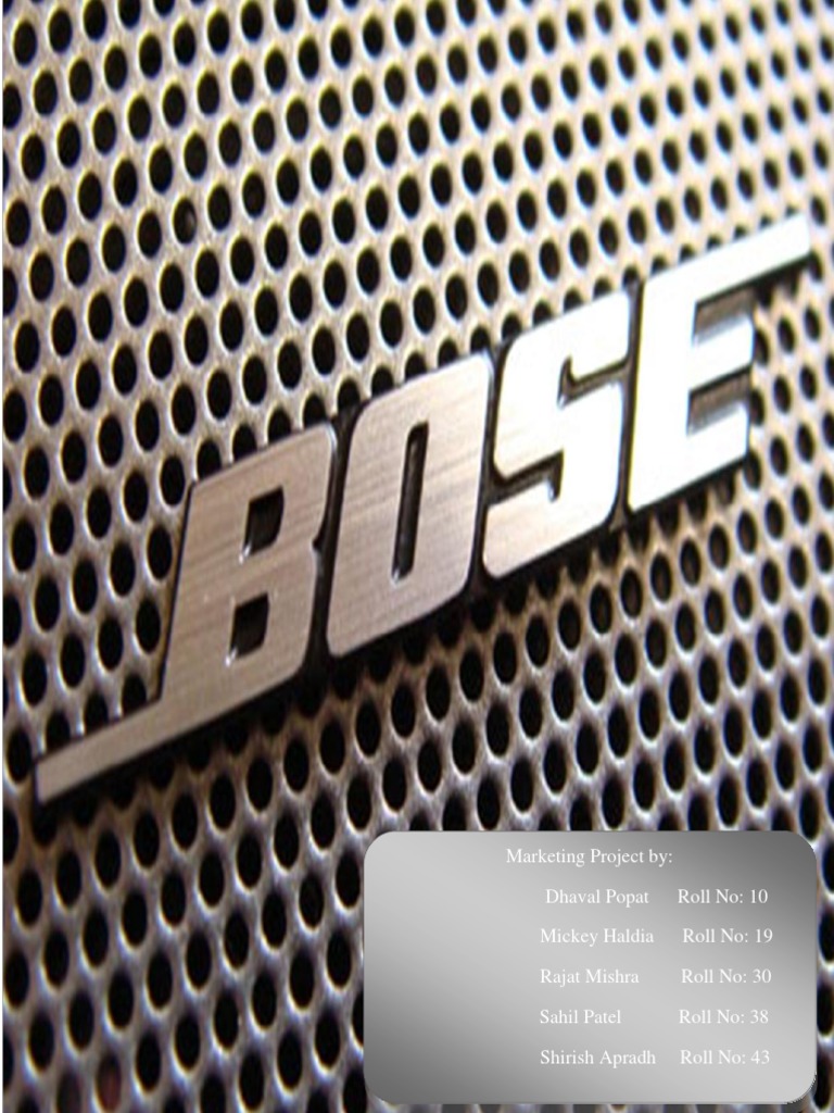 bose-marketing-project-pdf-loudspeaker-strategic-management