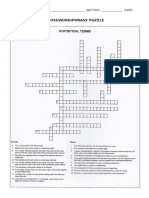 Crossword Puzzle-Stat Terms
