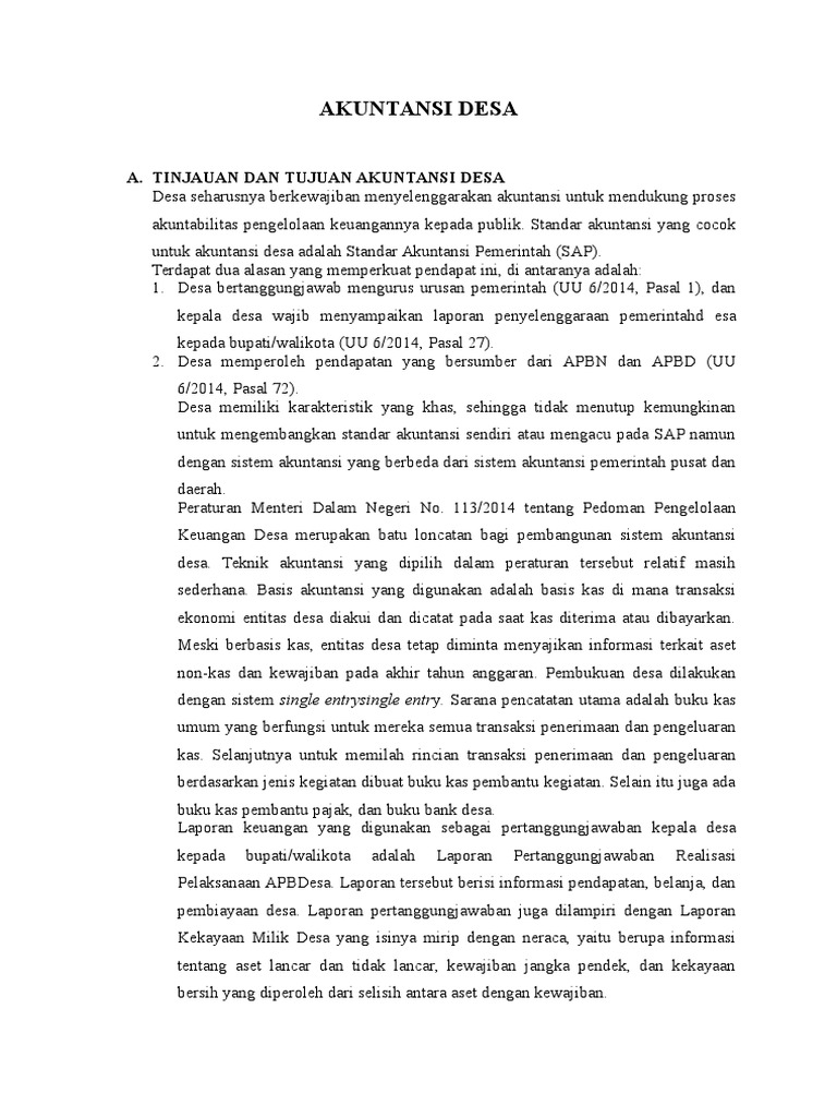 Akuntansi Desa