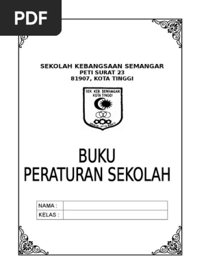 Buku Peraturan Sekolah 1 Pdf