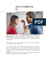 Como Solucionar Un Conflicto de Manera Pacifica