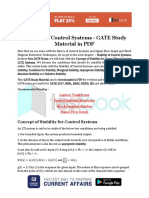 Stability of Control Systems - GATE Study Material in PDF