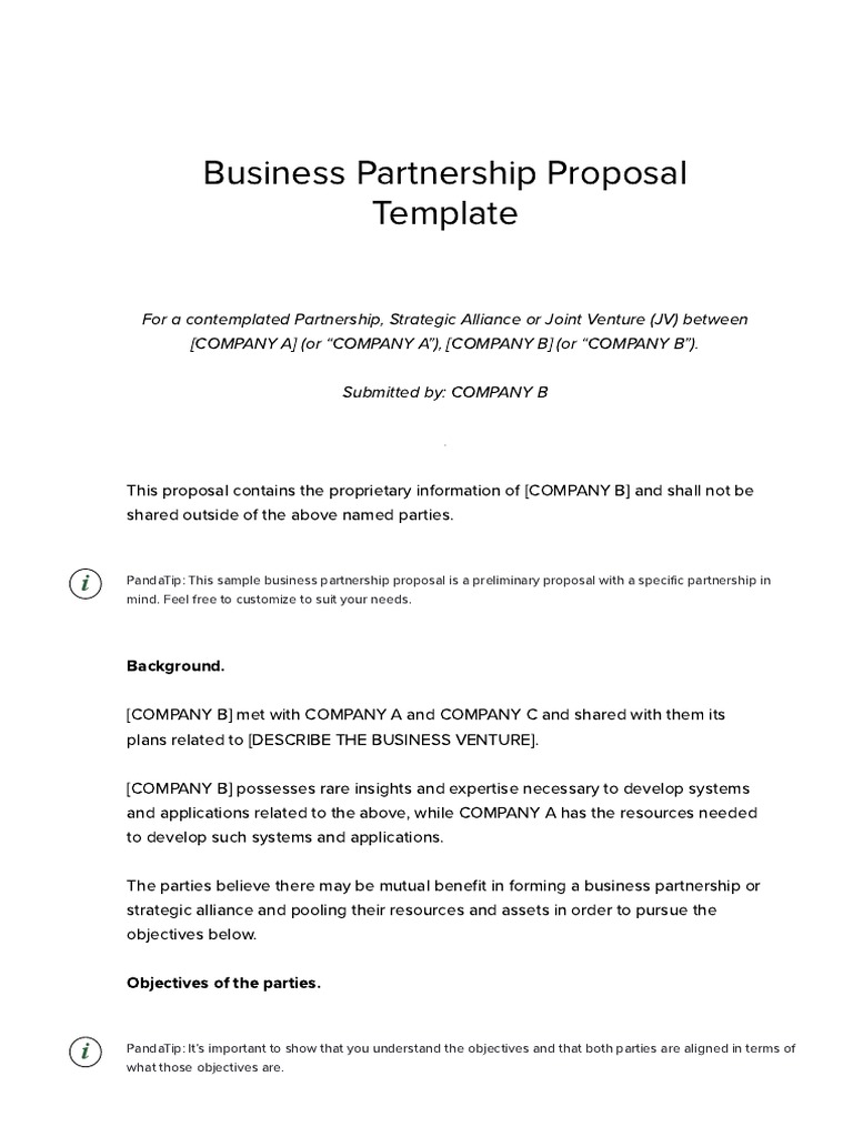 partnership business plan format