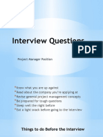 Interview Questions: Project Manager Position