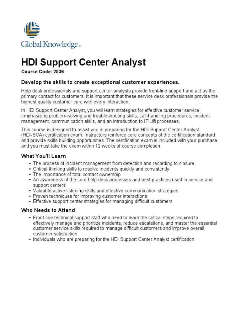 Course Pdf Itil It Service Management