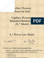 Capillary Pressure: Reservoir Seal Capillary Pressure / Saturation Relationship (S Model)