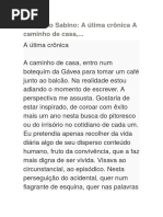 A Última Crônica - Fernando Sabino-1 | PDF
