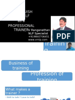 Distinguish Yourself Asa Professional Trainer: V Ranganathan NLP Specialist
